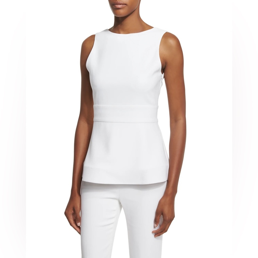 Cushnie Et Ochs Sleeveless Cady Peplum Top, Size 8